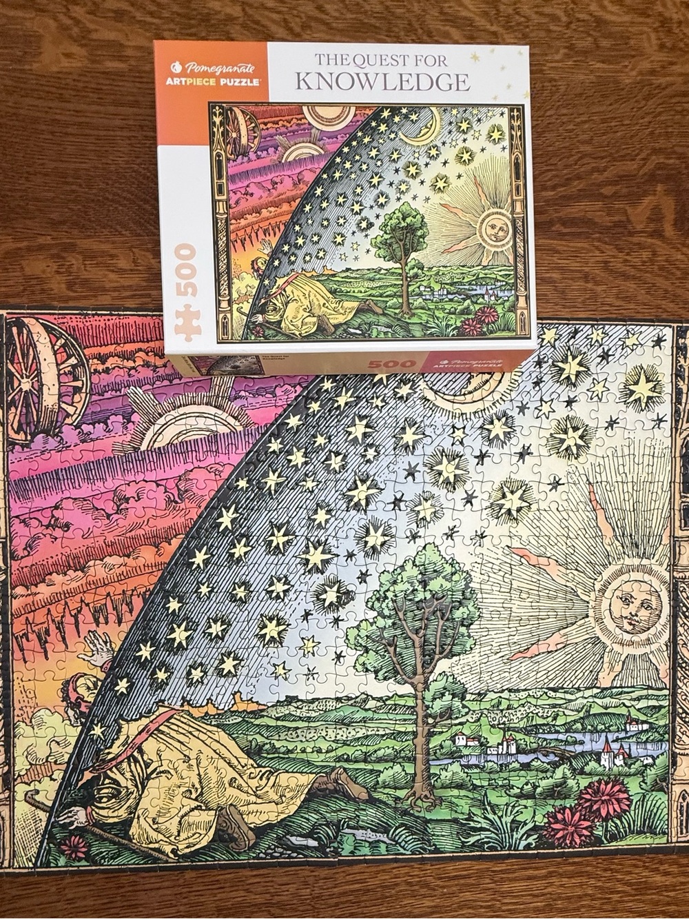 Pomegranate The Quest for Knowledge 500 Piece Puzzle Complete